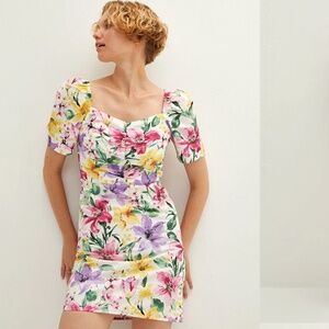 LCW Casual ⎮ Square Collar Floral Short Sleeve Poplin Women's Dress